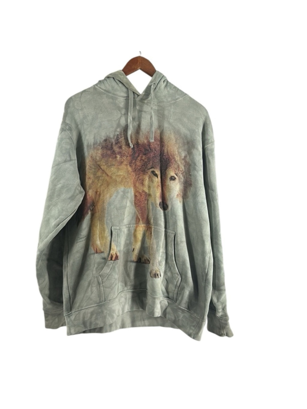 The Mountain wolf hoodie Wildlife forest outdoors animal lovers sz sm
